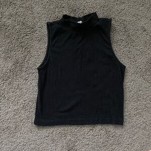 H&M Ribbed High Neck Cropped Tank